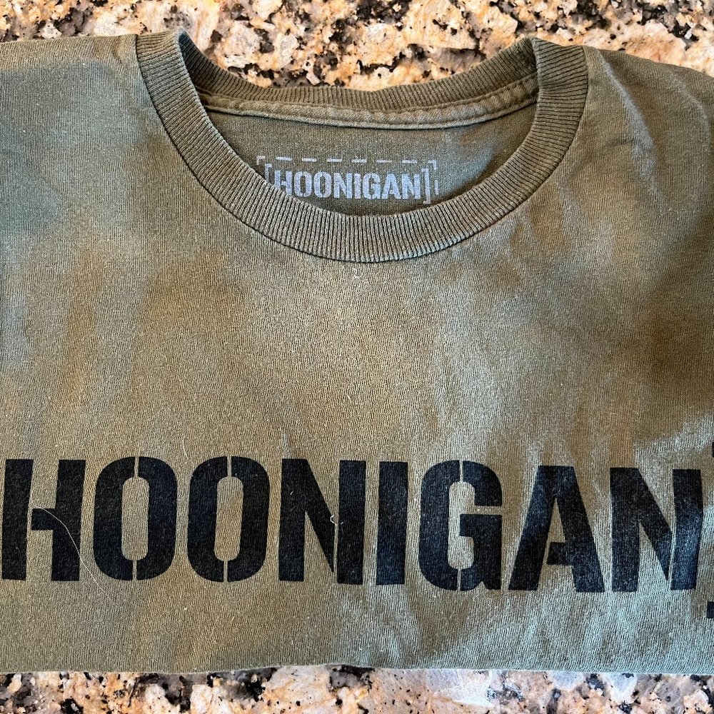 Hoonigan Olive Green T-shirt size Small